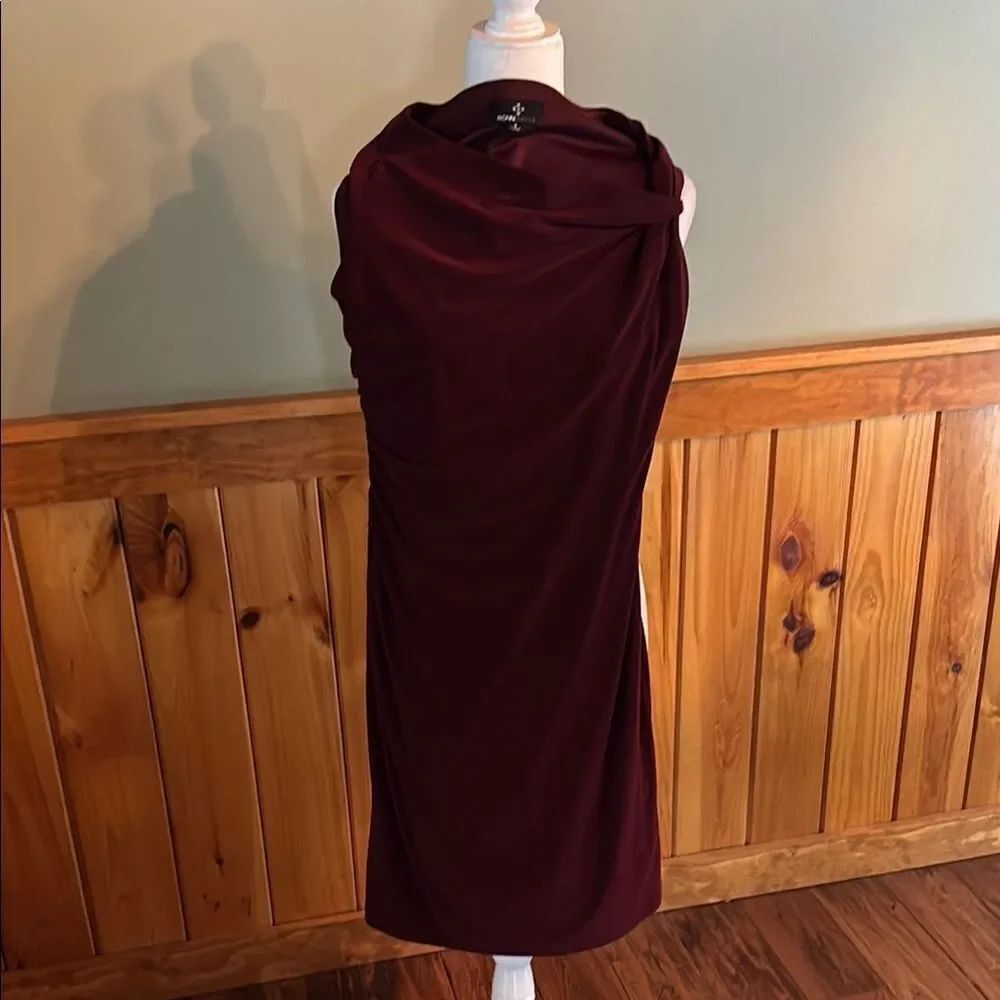 Elegant Burgundy Dress